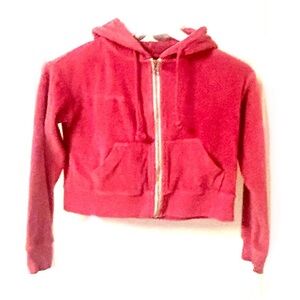 Cozy Pink Kids' Zip-Up Cropped Hoodie EAC-T203B